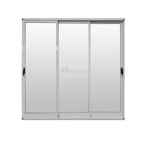 Ventana De Aluminio Corredera De Tres Hojas